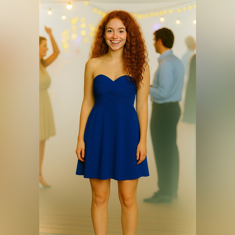 SORELLA VITA Strapless Royal Blue Dress
